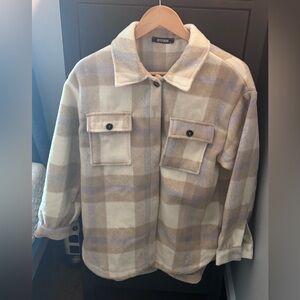 Women's Long Sleeve Button Down Plaid Flannel Jacket